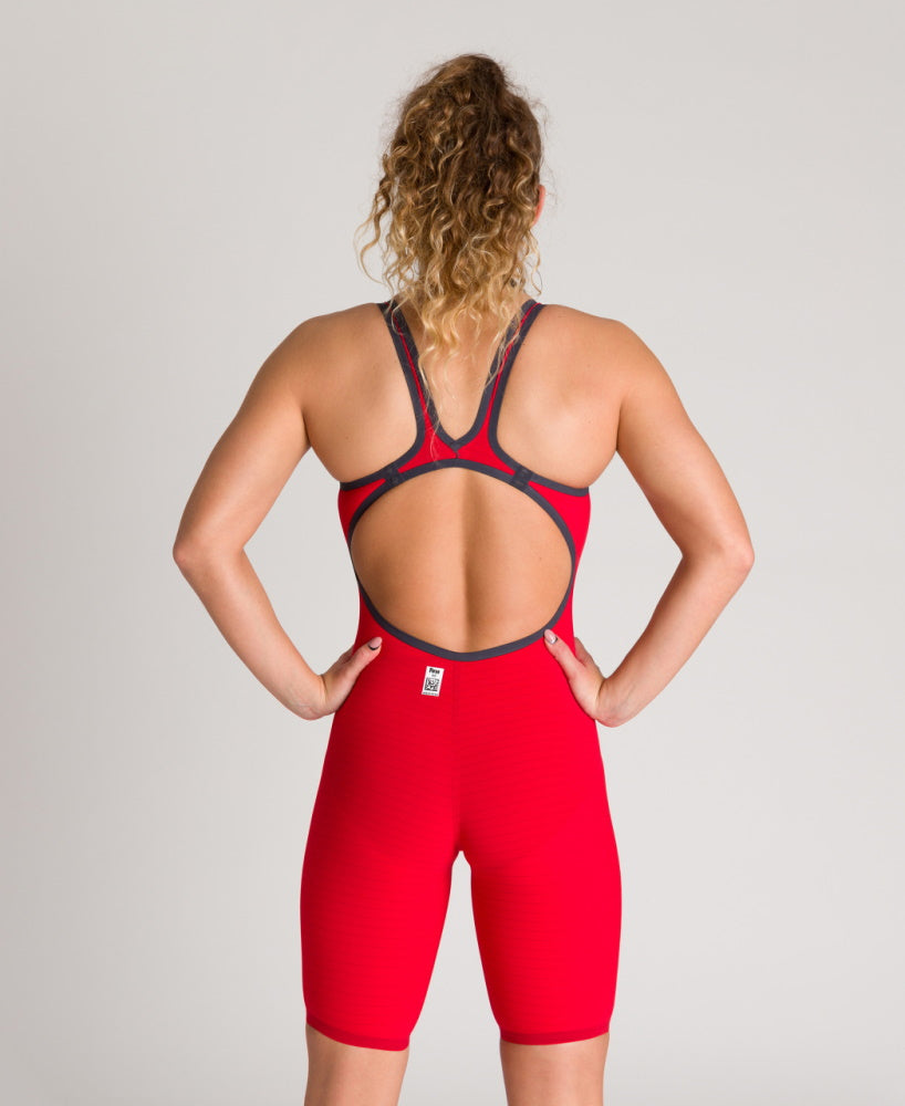 Arena Powerskin Carbon Air2 Kneeskin à dos ouvert - SKIN - Maillot Performance pour femme – Rouge