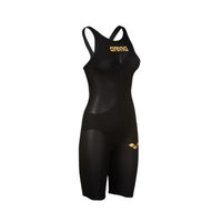 Arena Women's Open-Back Powerskin Carbon Air2 Kneeskin - Black / Gold