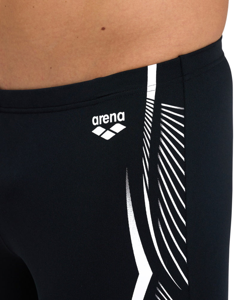 Arena FEATHER Swim - Mid-Jammer - Men's Swimwear - Black/White
