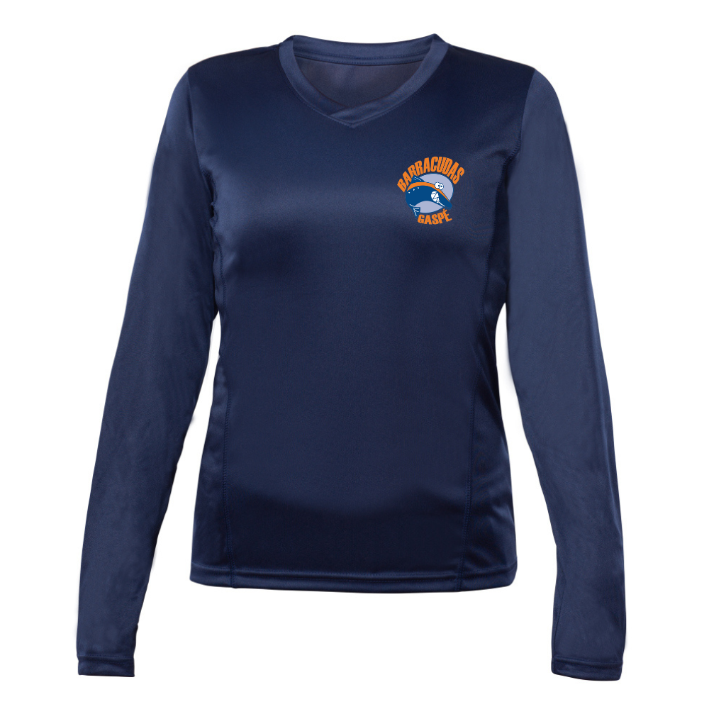 Barracudas - Chandail technique, à manches longues - Féminin - Marine