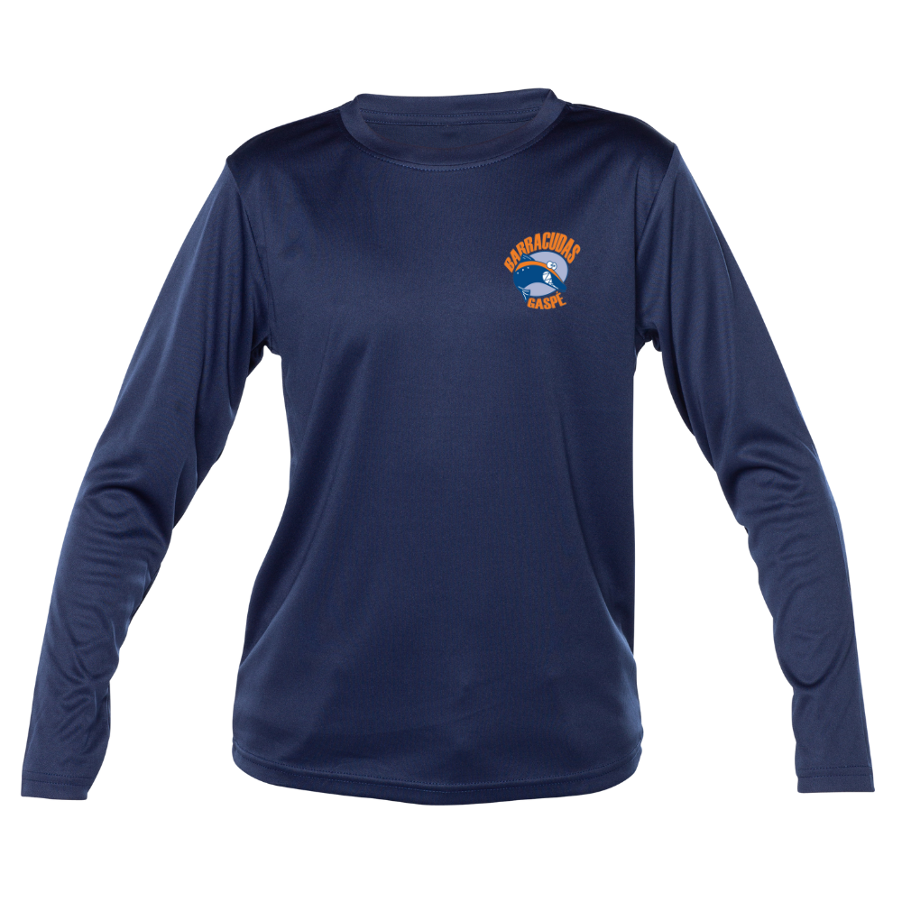 Barracudas - Chandail technique, à manches longues - Juvénile - Marine