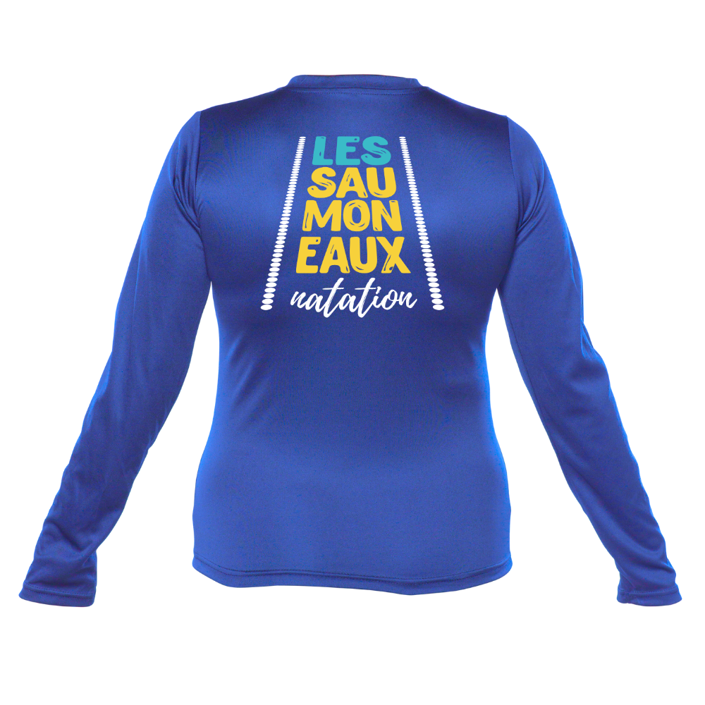 Saumoneaux - Chandail technique, à manches longues - Féminin - Royal