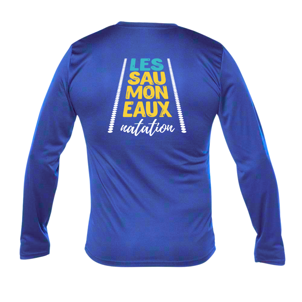 Saumoneaux - Chandail technique, à manches longues - Juvénile - Royal