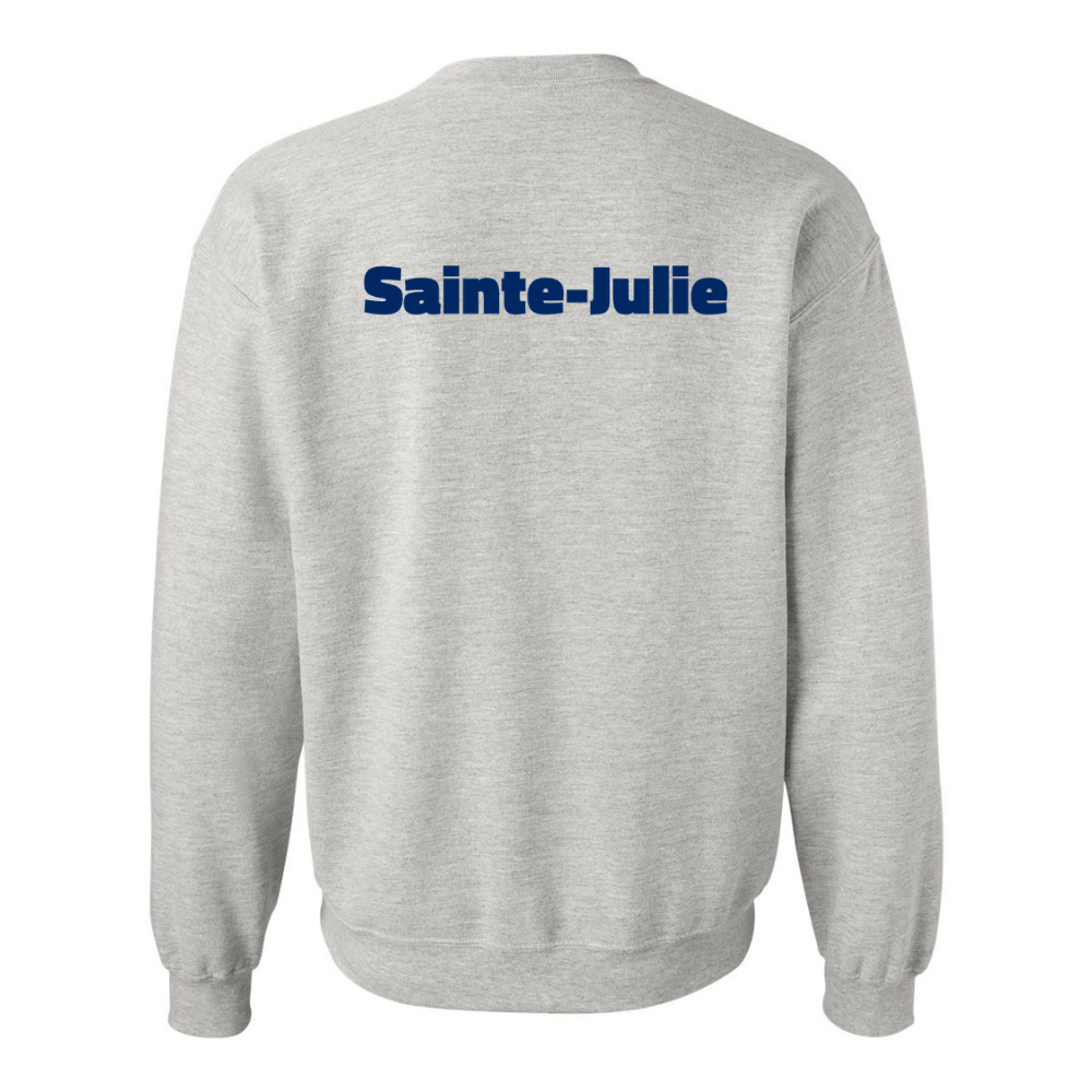 Pickleball Sainte-Julie - Chandail molleton (coton ouaté) - Adulte - Gris - Version SAINTE-JULIE