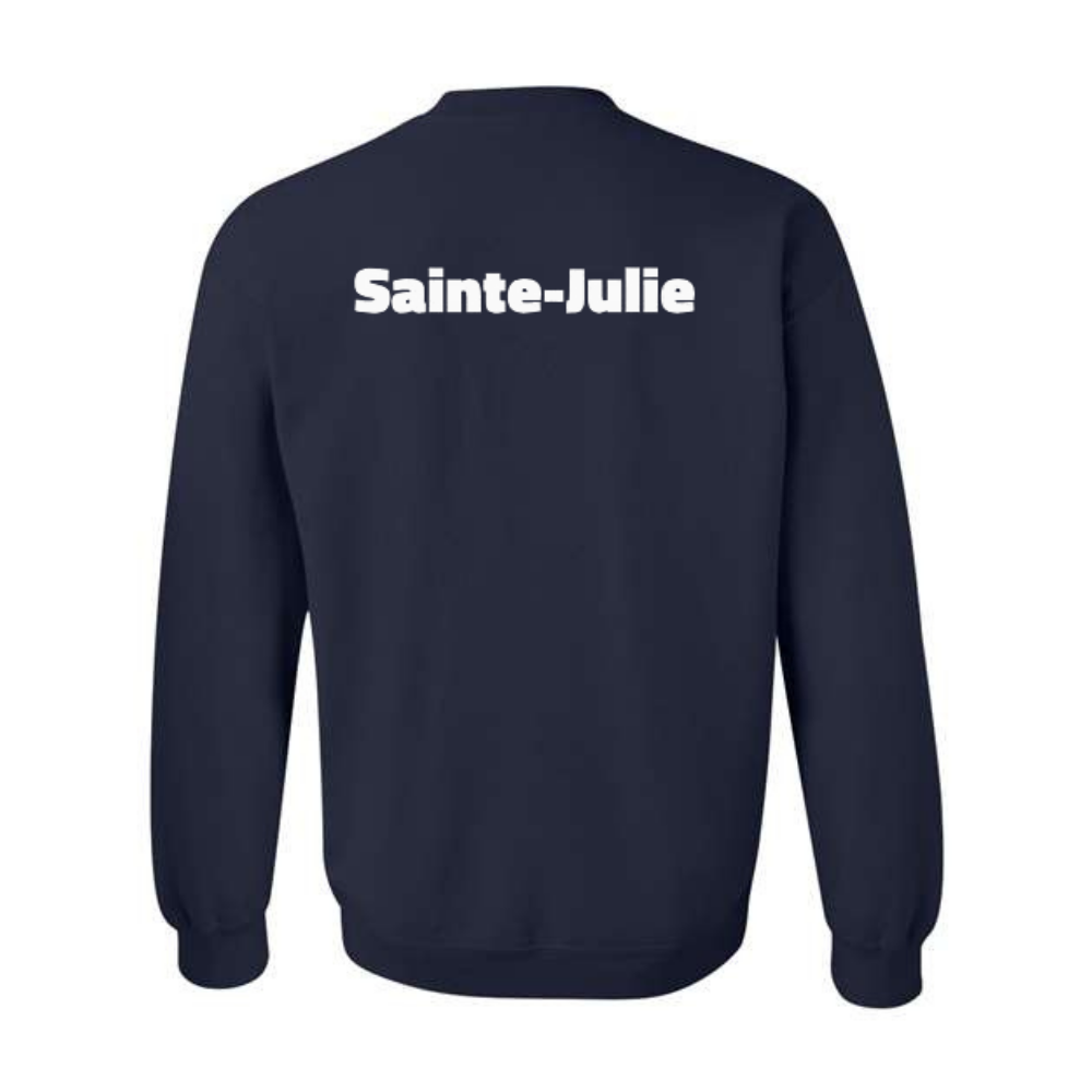 Pickleball Sainte-Julie - Chandail molleton (coton ouaté) - Adulte - Marine - Version SAINTE-JULIE