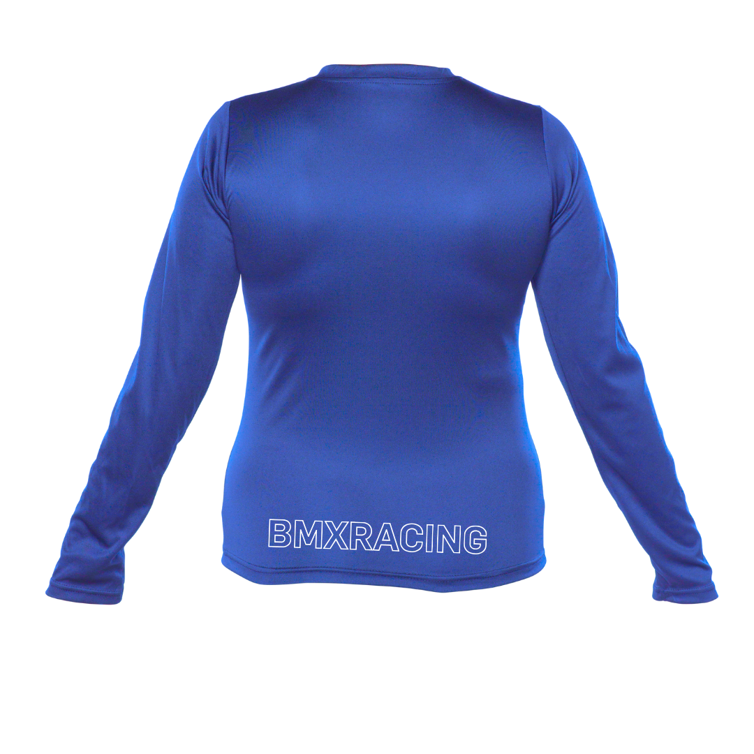 a women's long sleeved shirt with the word embracing printed on it