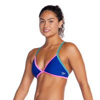 Speedo CrossBack Triangle Endurance - Women's TOP swimwear - TRUE COBALT