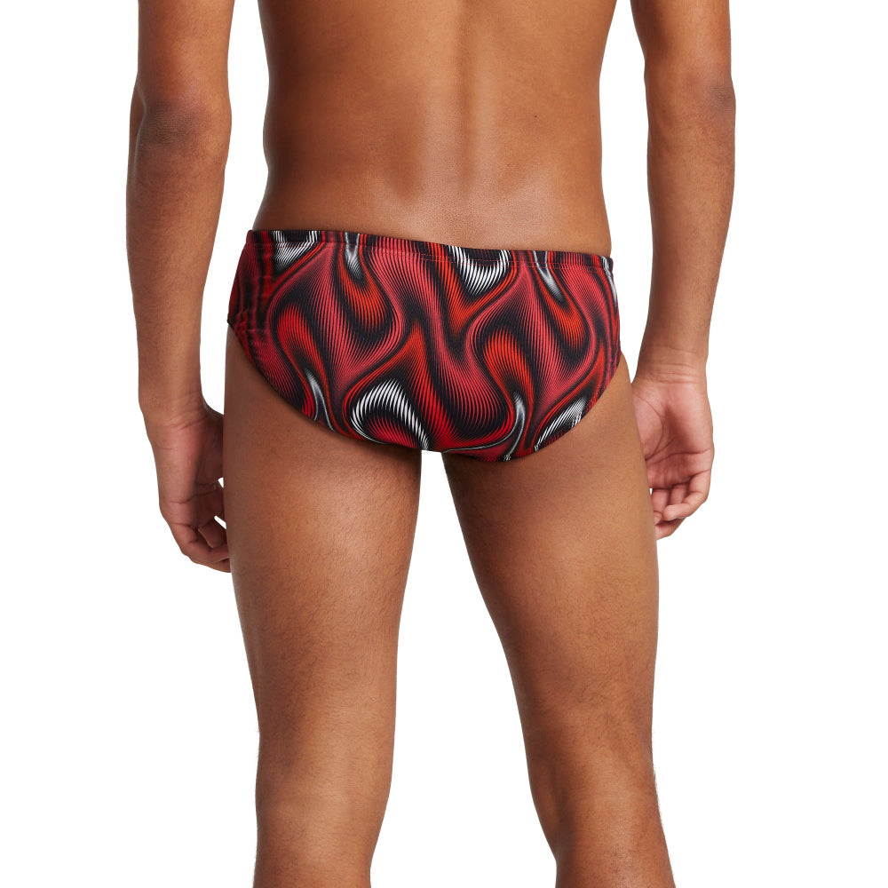 Speedo Brief PURPOSE Endurance+ - Printed Men's Training Swimwear - TEAM RED