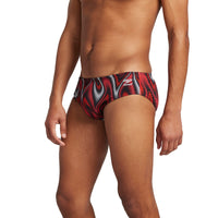 Speedo Brief PURPOSE Endurance+ - Printed Men's Training Swimwear - TEAM RED