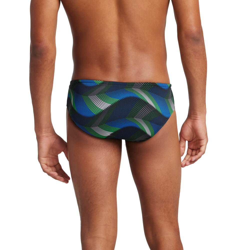 Speedo Brief PRECISION Endurance+ - Printed Men's Training Swimwear - Royal Blue / Bright Green