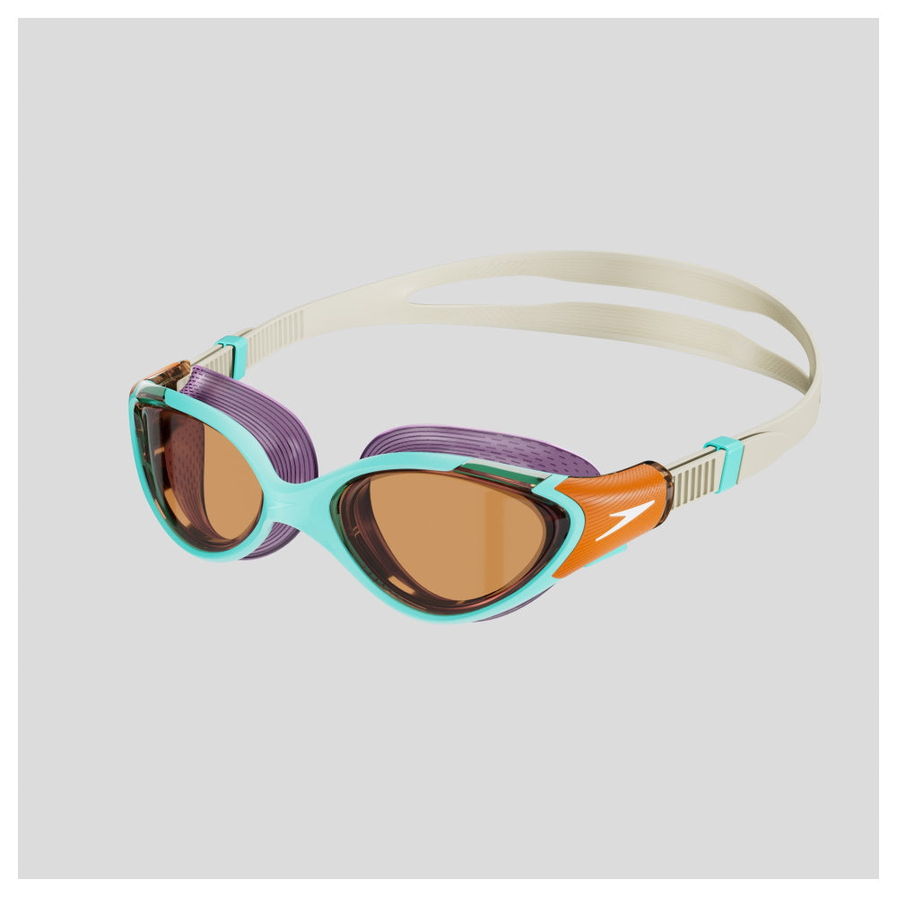 Speedo - BIO FUSE 2.0 - Lunettes de natation pour entraînement - Profil étroit - Lentilles Ambres