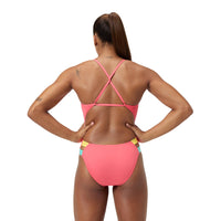 Speedo TWIST BACK Endurance - SOLID - Women's Training Swimwear - CORAL SANDS