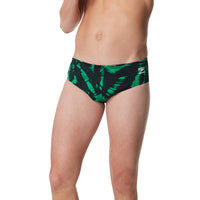 Speedo Brief REFLECTED Endurance+ - Printed Men's Training Swimwear - SPEEDO GREEN