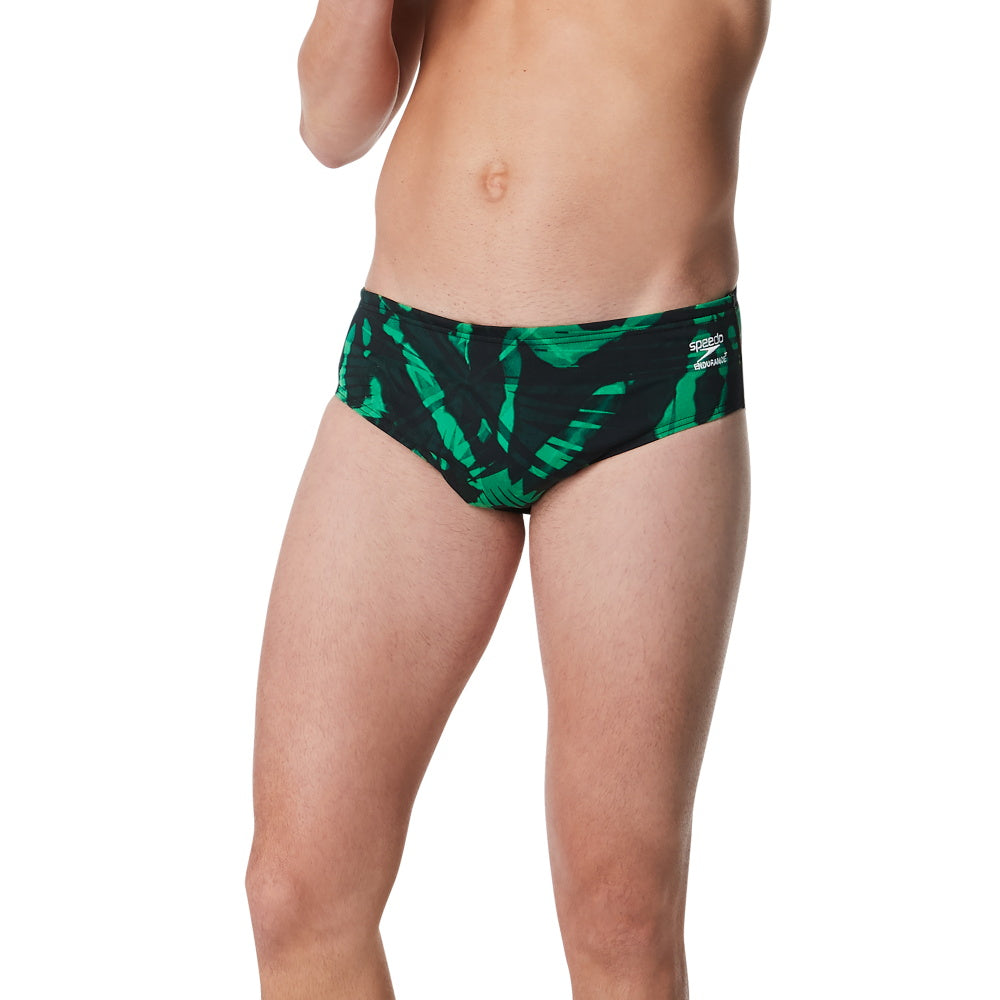 Speedo Brief REFLECTED Endurance+ - Printed Men's Training Swimwear - SPEEDO GREEN