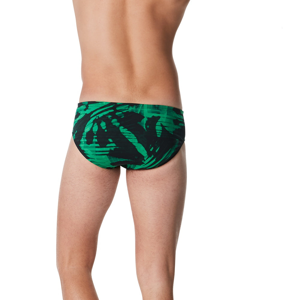 Speedo Brief REFLECTED Endurance+ - Printed Men's Training Swimwear - SPEEDO GREEN
