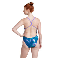 Speedo THE ONE BACK Endurance - PRINTED - Women's Training Swimwear - SEA YA / MIAMI LILAC