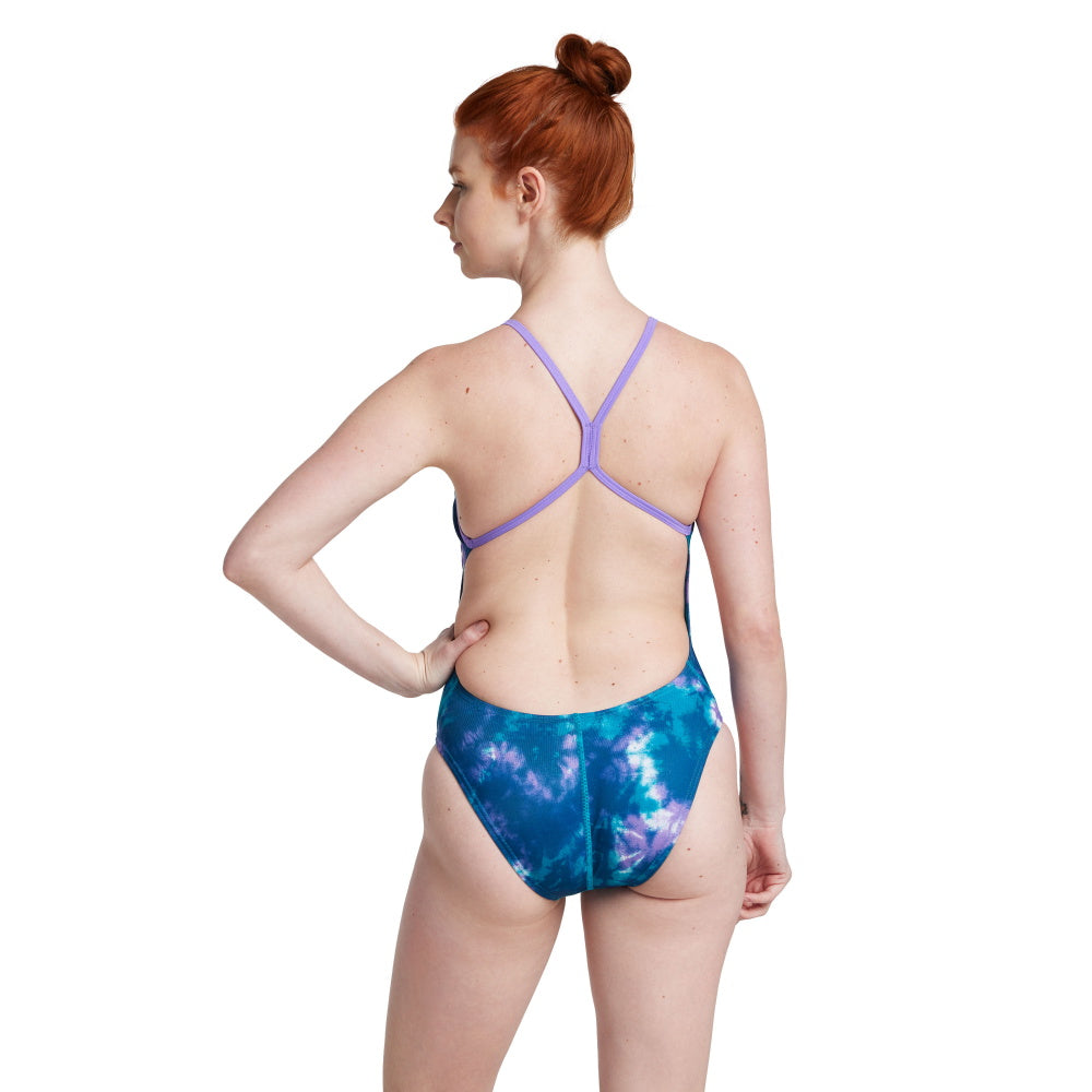 Speedo THE ONE BACK Endurance - PRINTED - Women's Training Swimwear - SEA YA / MIAMI LILAC