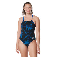 Speedo THE ONE BACK Endurance - PRINTED - Women's Training Swimwear - SPEEDO BLUE