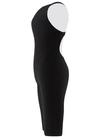 SPEEDO Women's LZR Racer Pro Recordbreaker Open Back Kneeskin - SKIN - Maillot Performance pour femme – Noir