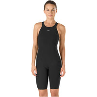 SPEEDO Women's LZR Racer Pro Recordbreaker Open Back Kneeskin - SKIN - Maillot Performance pour femme – Noir