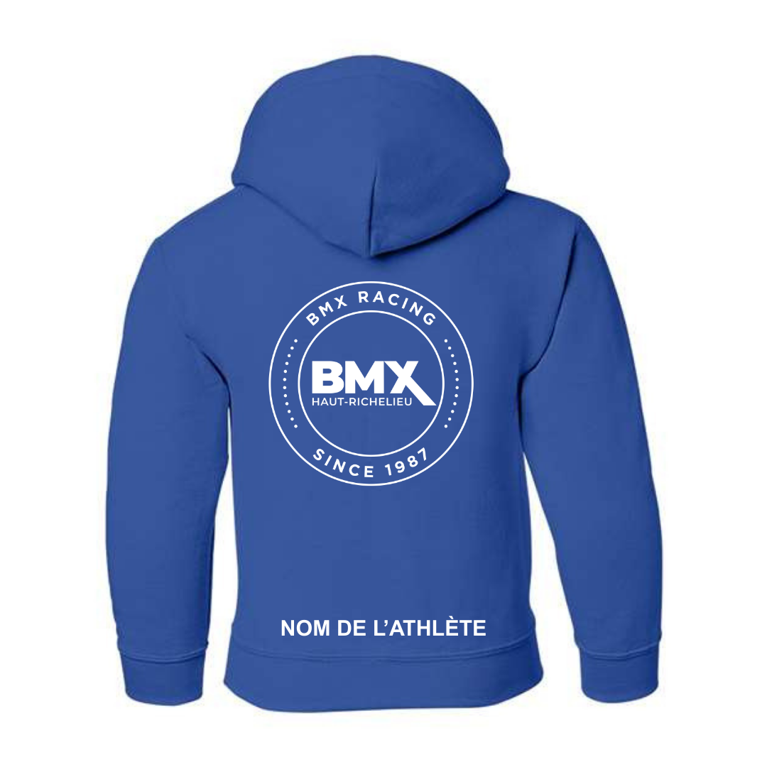BMX Haut-Richelieu - Chandail molleton à capuchon (Kangourou/Hoodie) - Juvénile - Royal