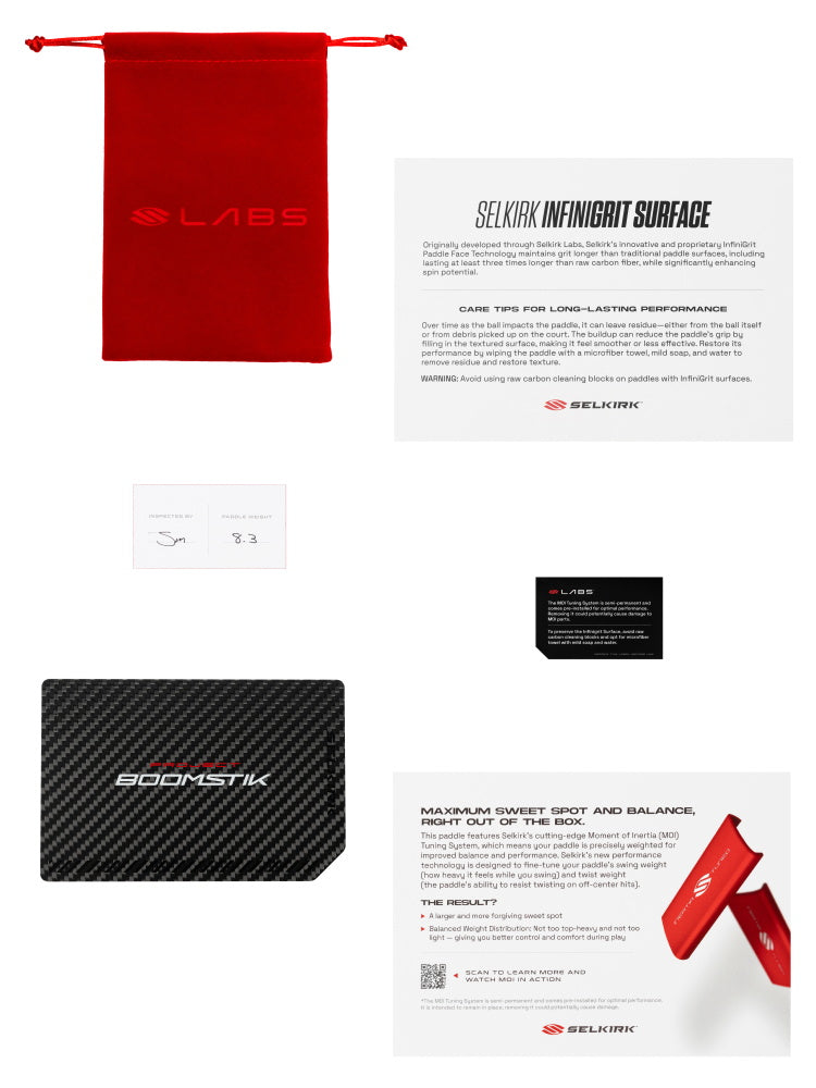 Selkirk LABS PROJECT BOOMSTIK - Widebody - Pickleball Paddle