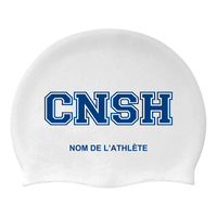 CNSH - Casques de bain en silicone pour cheveux longs - PERSONNALISÉS - Blanc