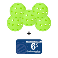 Set of 5 outdoor pickleball balls + free gift certificate