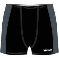 FINZ Square Leg Splice Panel - 2-Tone Boy's Swimwear - Black / Charcoal (NC)