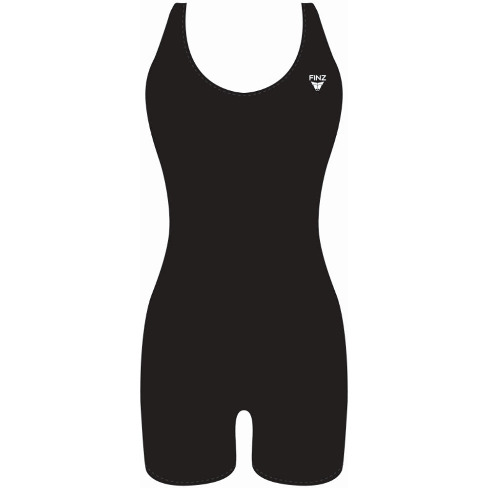 FINZ - UNITARD - Instructor Style Women's Training Swimwear - Black (BK)