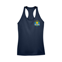 Pickleball Boucherville - Camisole performance pour femmes - Marine - Version avec logo au dos
