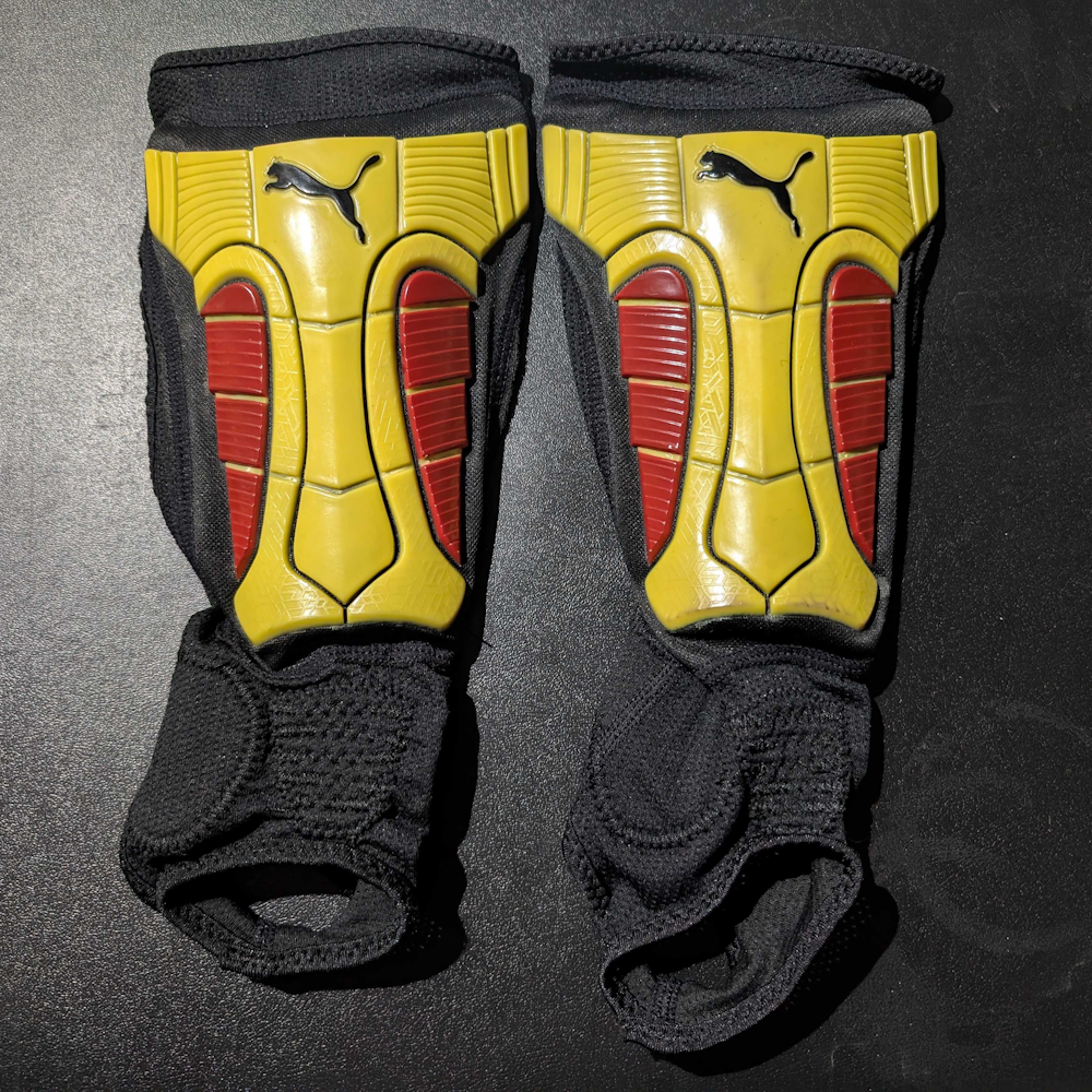 Puma Blazing - Soccer Player Shin Guards - Yellow / Red