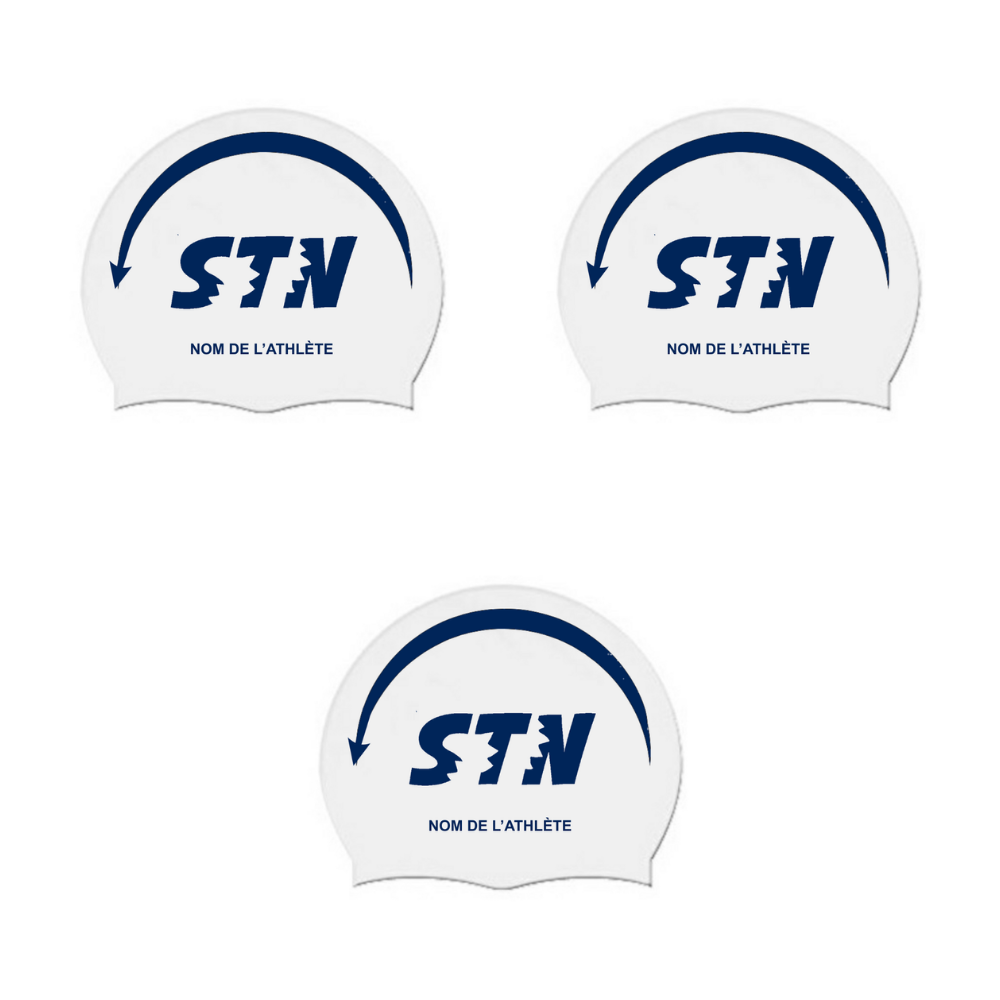 STN - Casques de bain en silicone personnalisés - Blanc