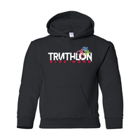 Triathlon Rive-Nord - Chandail molleton à capuchon (Kangourou/Hoodie) - Juvénile - Noir