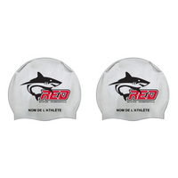 Requins de Drummondville - Casques de bain en silicone personnalisés - Argent