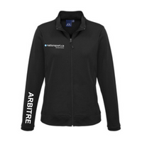 Arbitre - Veste sportive avec fermeture éclair - Coupe féminine - Noir - Version avec identification ARBITRE