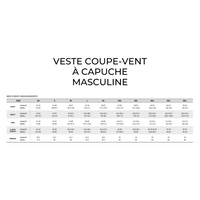 Veste coupe-vent à capuche pour homme - Gris foncé
