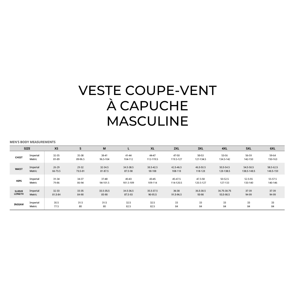 Veste coupe-vent à capuche pour homme - Gris foncé