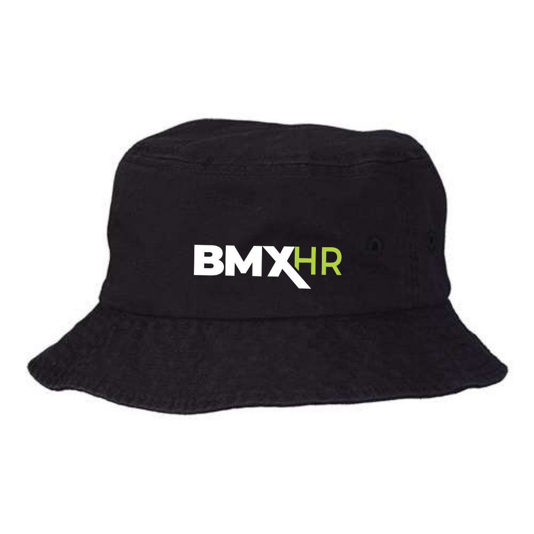 a black hat with the bmxr logo on it