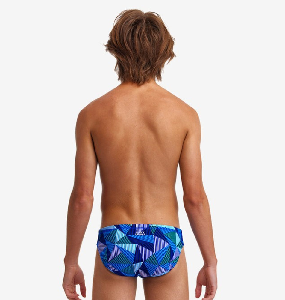 FUNKY Classic Brief - Men's Training Swimwear - Blue Bars