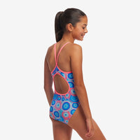 FUNKITA Diamond Back - Girl's Training Swimwear - BUNDJALUNG BLUE