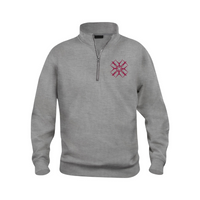 Nixines - Coton ouaté à Demi-Zip Unisexe - Gris mélangé