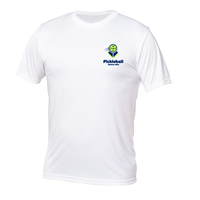 Pickleball Sainte-Julie - Chandail technique à manches courtes - Homme - Blanc - Version LOGO