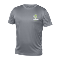 Pickleball Sainte-Julie - Chandail technique à manches courtes - Homme - Gris foncé - Version LOGO