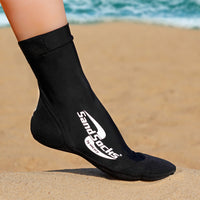 SandSocks - Beach Volleyball Long Socks - Black