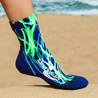 SandSocks - Vert - Chaussettes longues pour volleyball de plage - VERT éclair