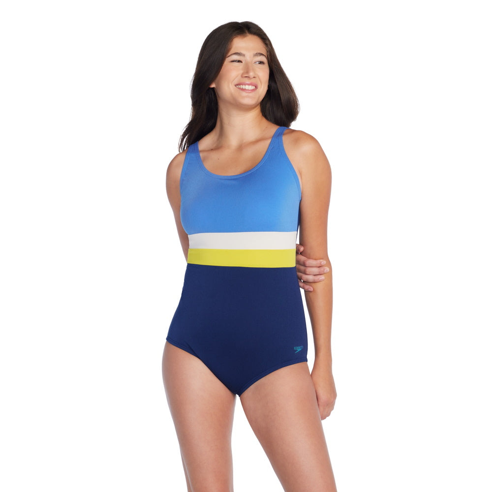 Speedo BANDED COLORBLOCK - Aquafitness - Women's Swimwear - Cerulean Blue