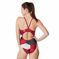 Speedo FlyBack Endurance+ - GLIMMER - Maillot d’entraînement pour femmes - SPEEDO RED