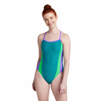 Speedo COLORBLOCK ONE BACK Endurance - Women's Training Swimwear - FLUO ARCTIC