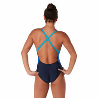 Speedo RELAY BACK COLOR BLOCK - Women's Swimwear - PEACOCK